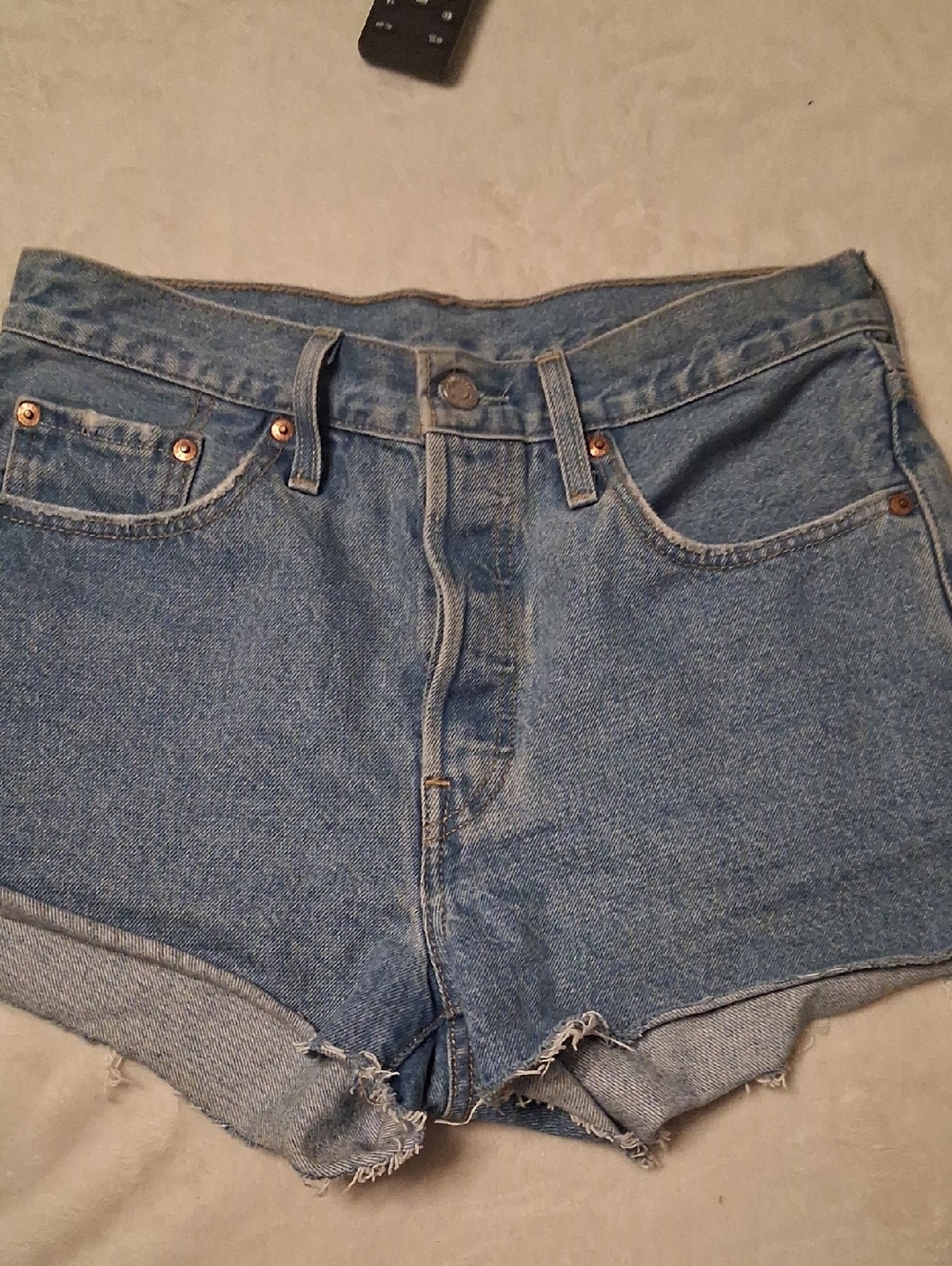 Levi's Blue Denim Cutoff Shorts